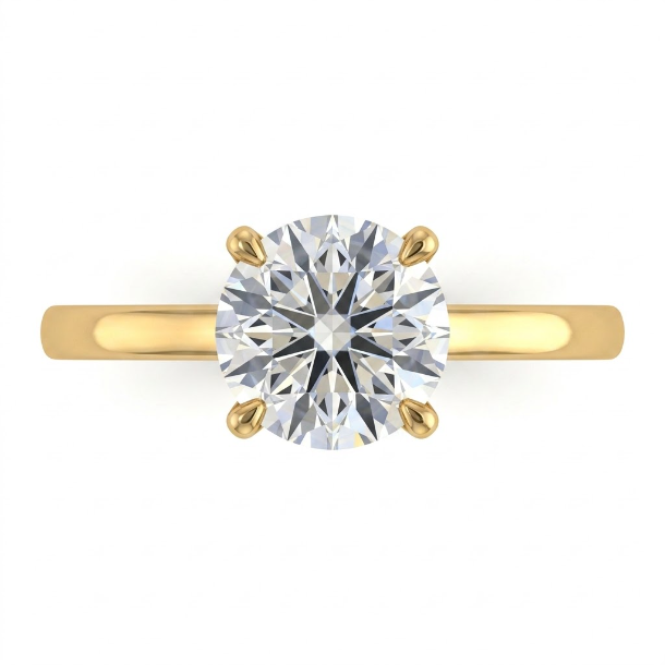 1.5 CT Round Brilliant 925 Sterling Silver Ring
