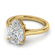 1 CT Pear Cut 925 Sterling Silver Ring