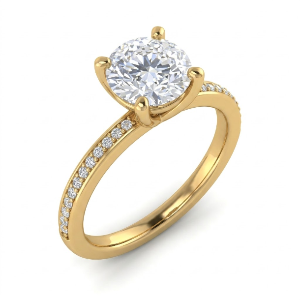 2.15 CT Round Brilliant 925 Sterling Silver Ring
