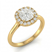1.27 CT Cushion Cut Multi-Shape 925 Sterling Silver Ring