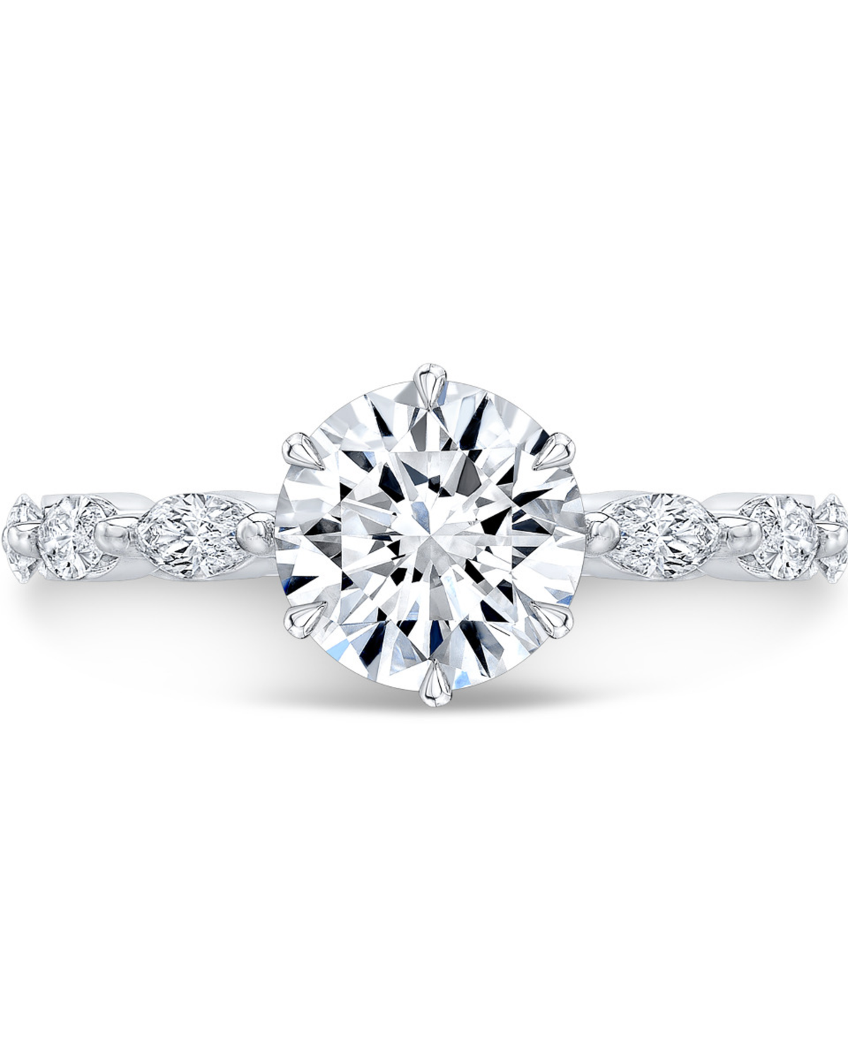 1.6 CT Round Brilliant Multi-Shape 925 Sterling Silver Ring