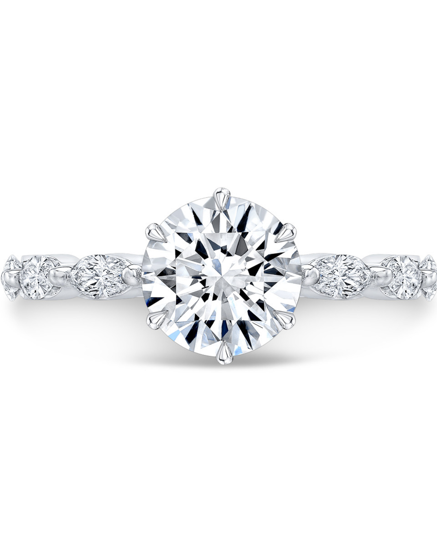 1.6 CT Round Brilliant Multi-Shape 925 Sterling Silver Ring