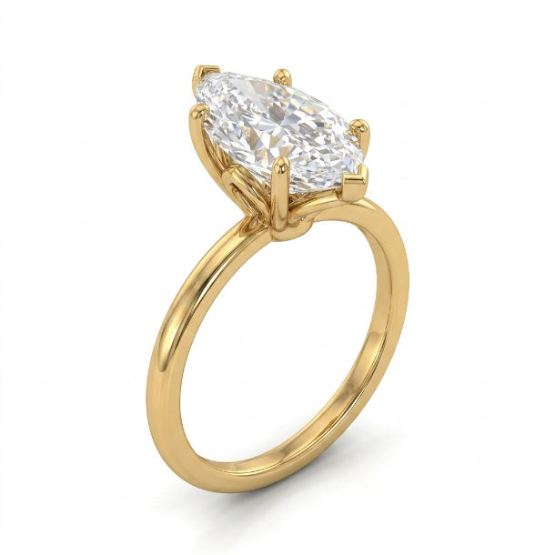 3 CT Marquise Cut 925 Sterling Silver Ring