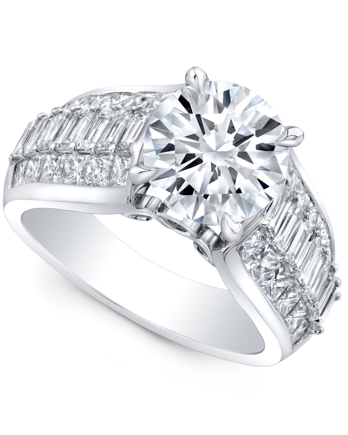 2.7 CT Round Brilliant Multi-Shape 925 Sterling Silver Ring