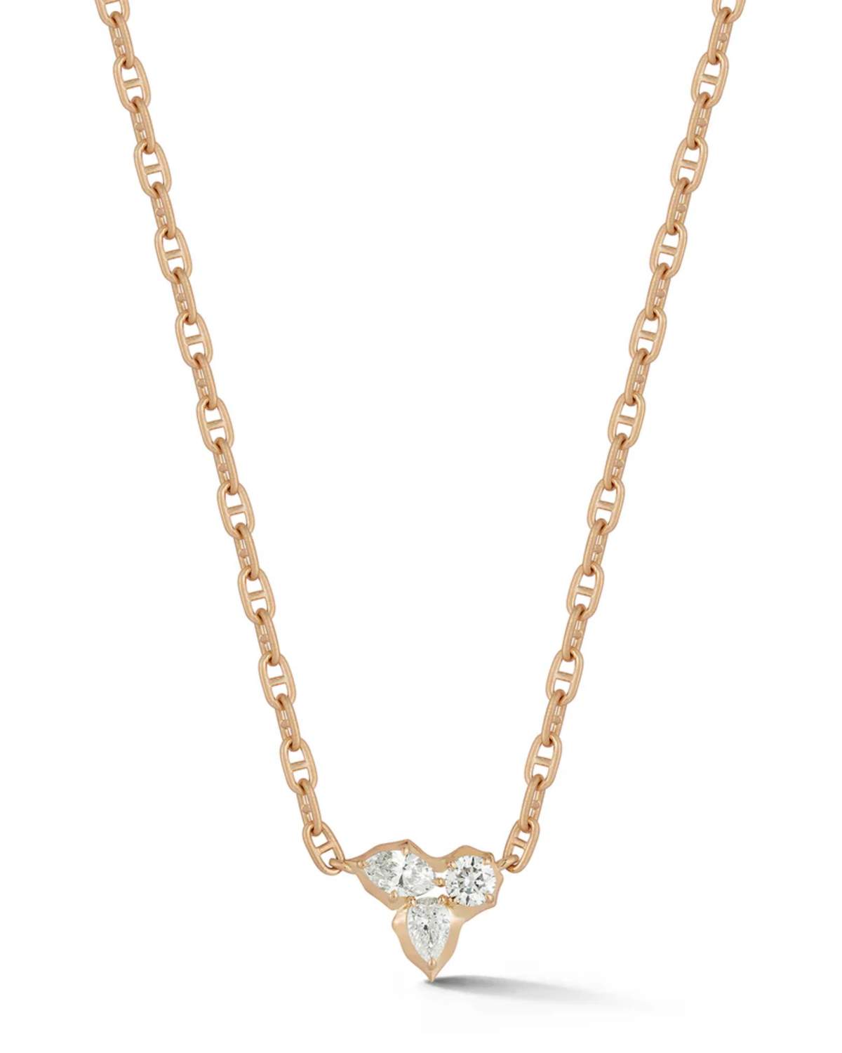 0.57 CT Mixed Shape Pendant Necklace in 925 Sterling Silver