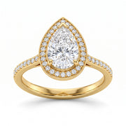 2.34 CT Pear Cut Multi-Shape 925 Sterling Silver Ring