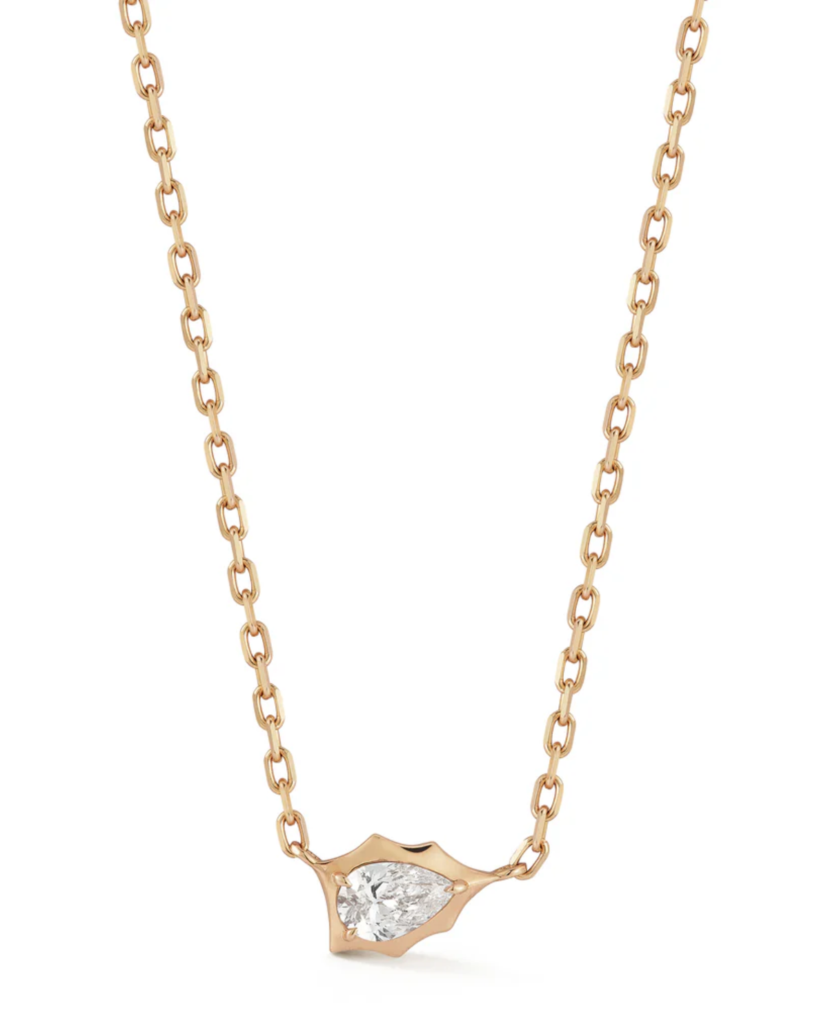 0.5 CT Pear Pendant Necklace in 925 Sterling Silver