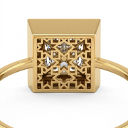 1 CT Princess Cut 925 Sterling Silver Ring