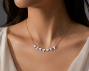1.21 CT Mixed Shape Pendant Necklace in 925 Sterling Silver