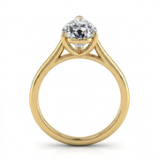 1 CT Pear Cut 925 Sterling Silver Ring