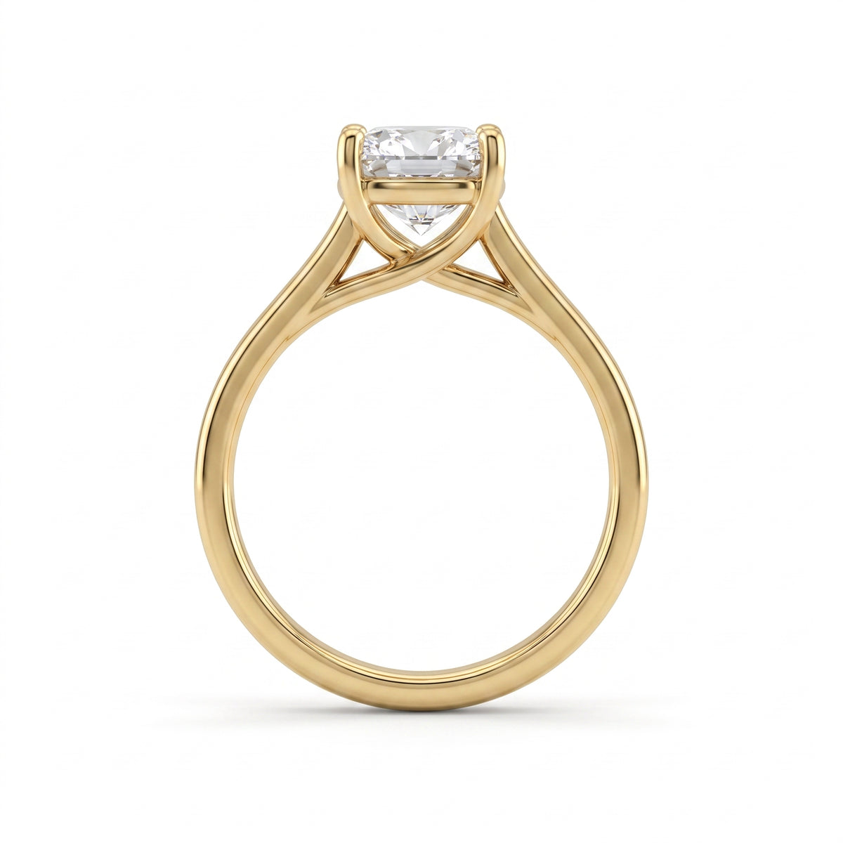 1 CT Cushion Cut 925 Sterling Silver Ring