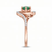 0.56 CT Round Brilliant 925 Sterling Silver Ring