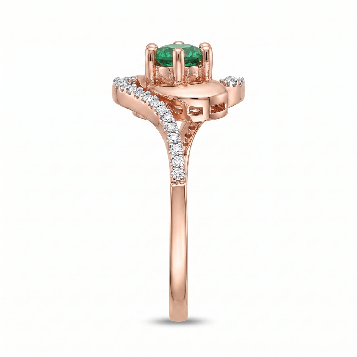 0.56 CT Round Brilliant 925 Sterling Silver Ring
