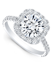 1.7 CT Round Brilliant 925 Sterling Silver Ring