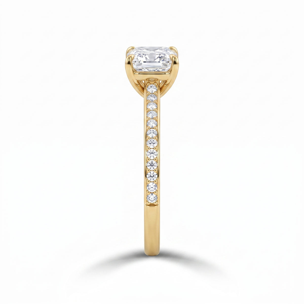 1.21 CT Radiant Cut Multi-Shape 925 Sterling Silver Ring