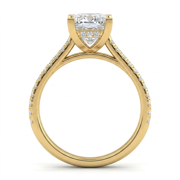 1.22 CT Princess Cut Multi-Shape 925 Sterling Silver Ring