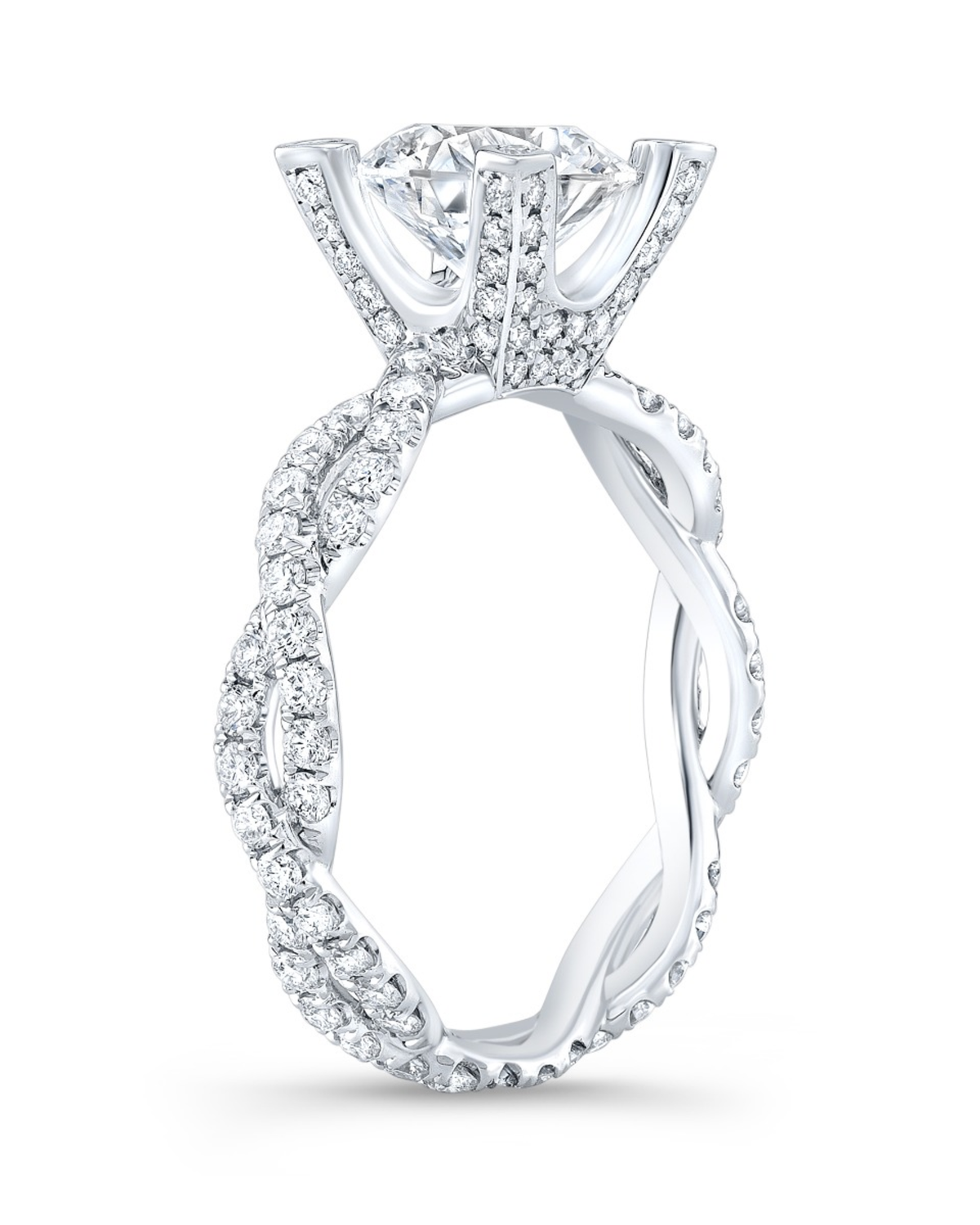 3.6 CT Round Brilliant 925 Sterling Silver Ring