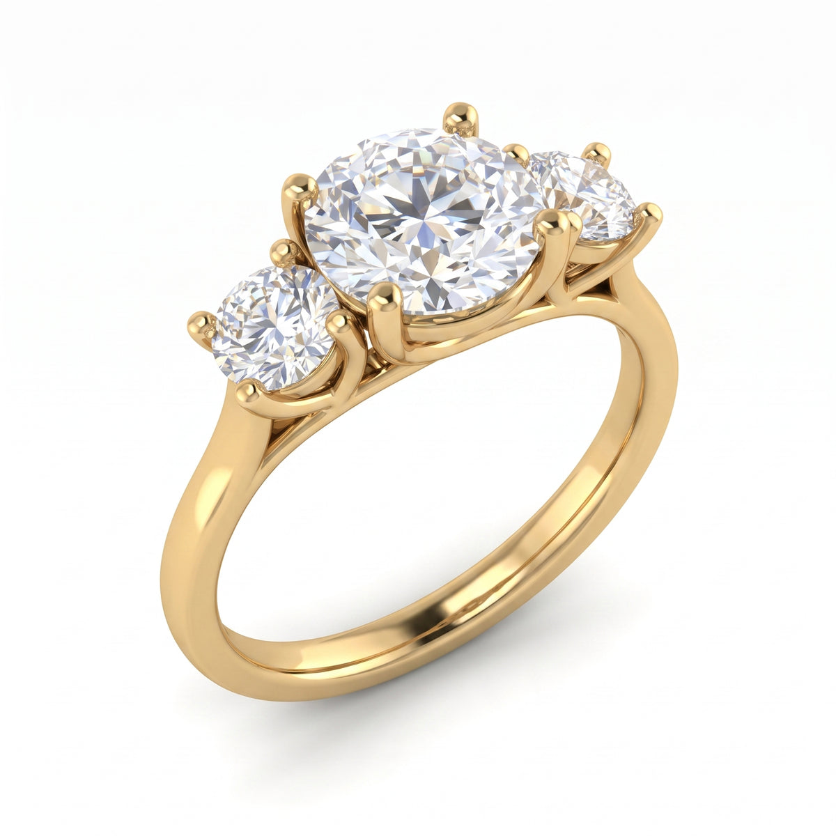 3 CT Round Brilliant 925 Sterling Silver Ring