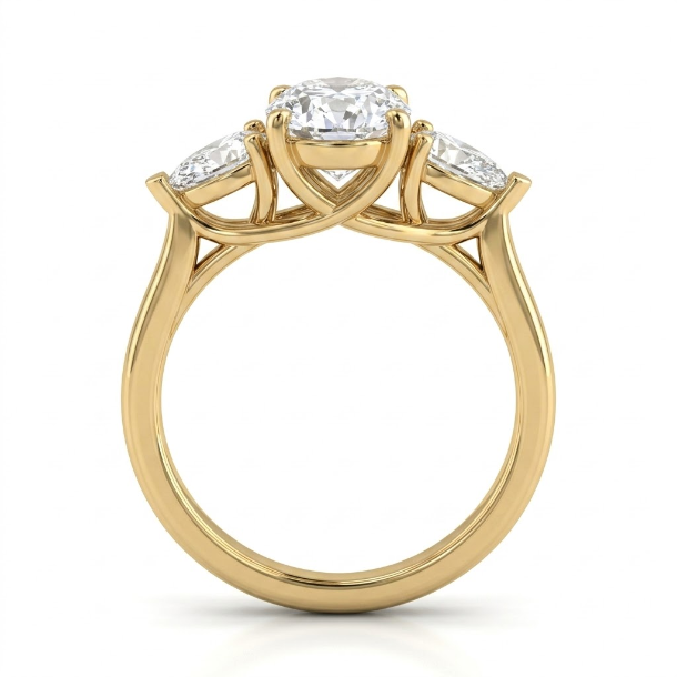 3 CT Oval Multi-Shape 925 Sterling Silver Ring