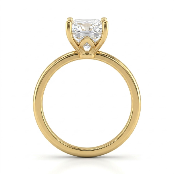 3 CT Radiant Cut 925 Sterling Silver Ring