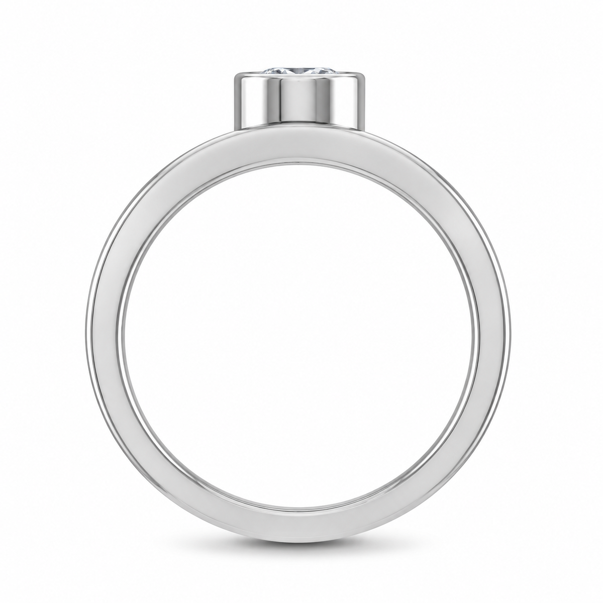 1 CT Round Brilliant 925 Sterling Silver Ring