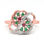 0.27 CT Round Brilliant Multi-Shape 925 Sterling Silver Ring