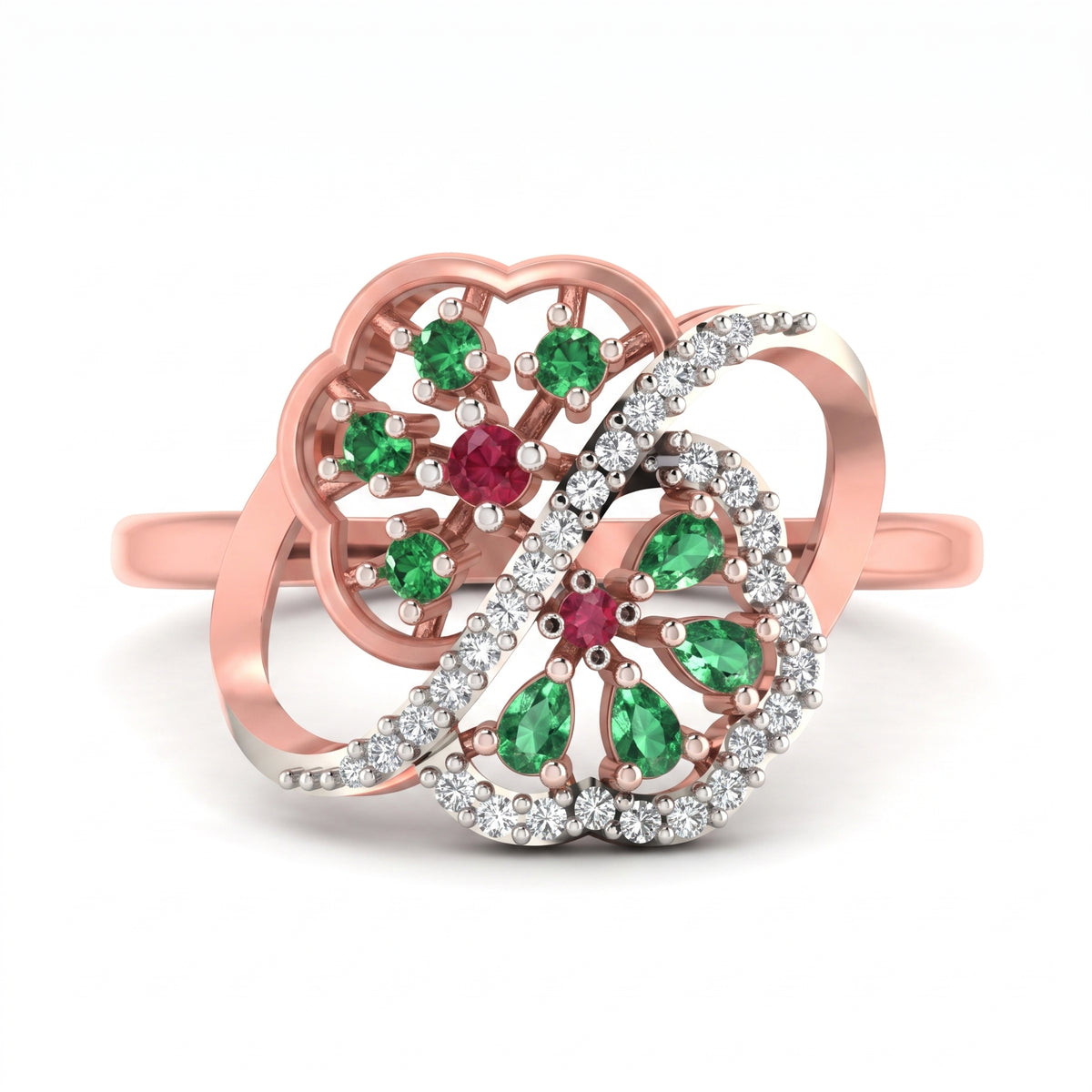 0.27 CT Round Brilliant Multi-Shape 925 Sterling Silver Ring