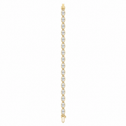 4 CT Oval Cut Bezel Tennis Bracelet in 925 Sterling Silver