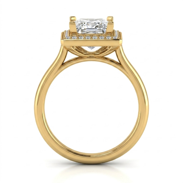 2.18 CT Princess Cut Multi-Shape 925 Sterling Silver Ring