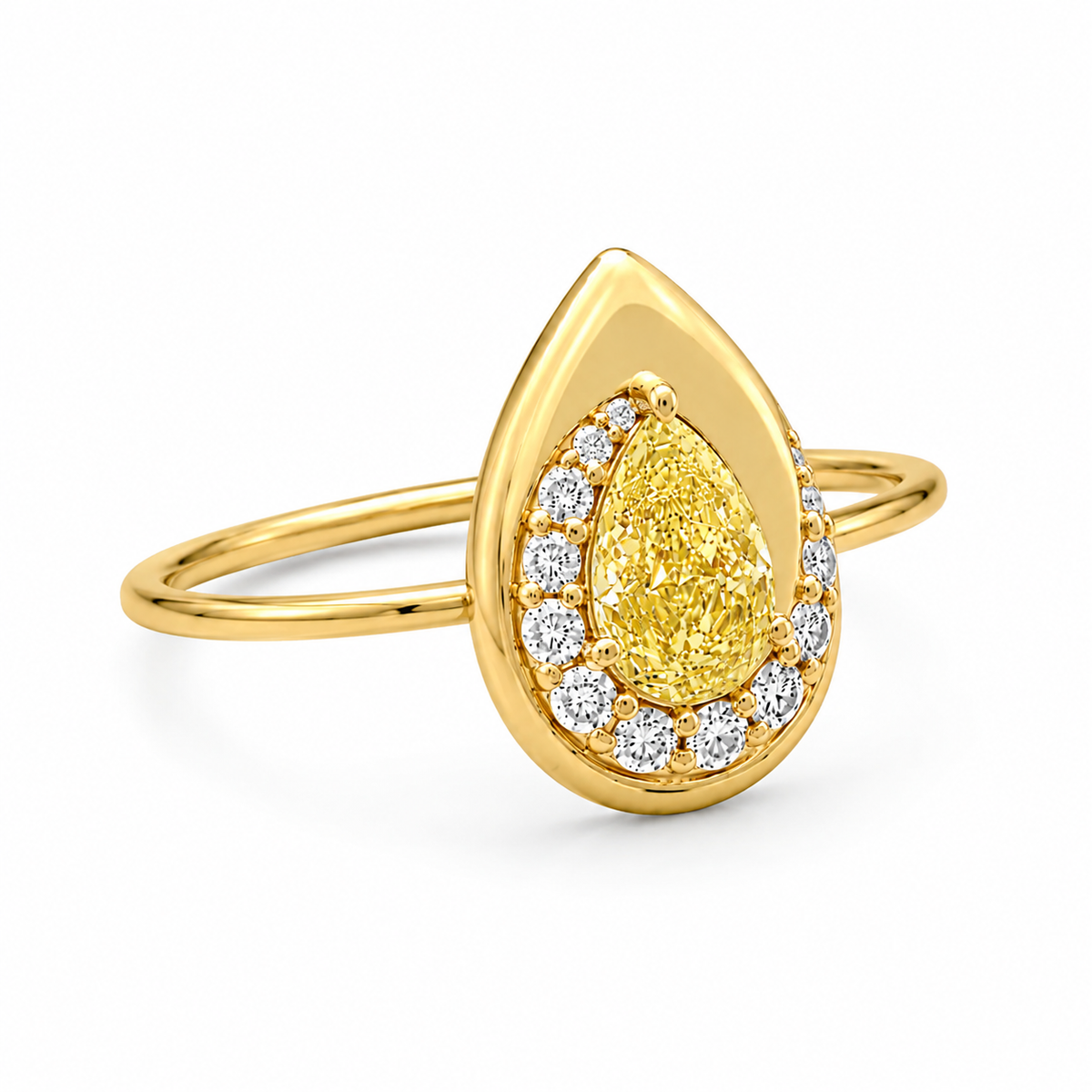 1.3 CT Pear Cut Multi-Shape 925 Sterling Silver Ring