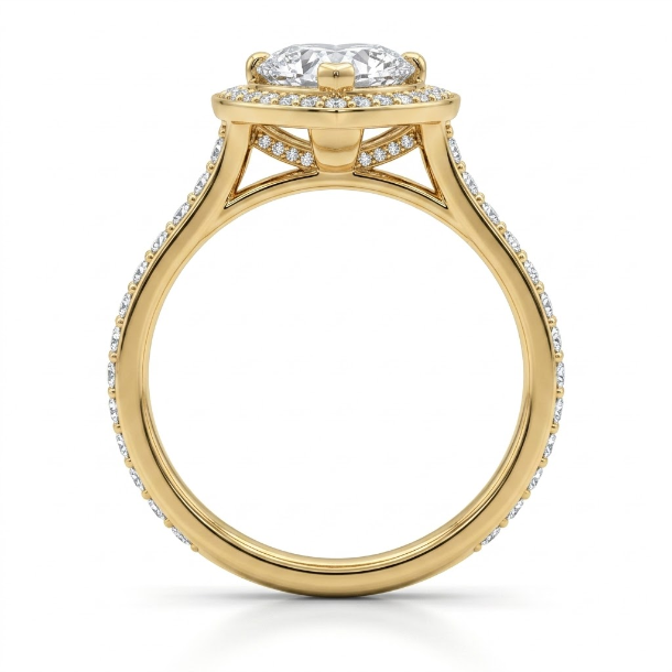 2.46 CT Heart Cut Multi-Shape 925 Sterling Silver Ring