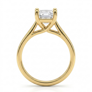 1 CT Asscher Cut 925 Sterling Silver Ring