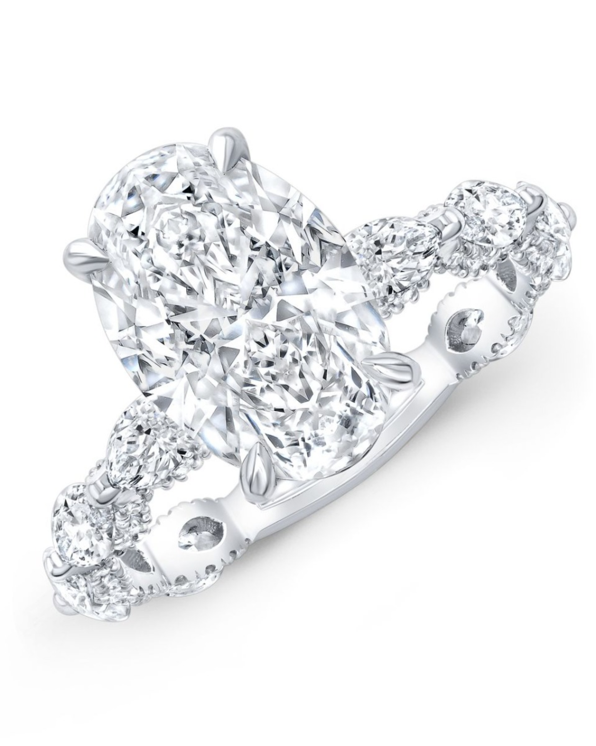 2.3 CT Oval Multi-Shape 925 Sterling Silver Ring