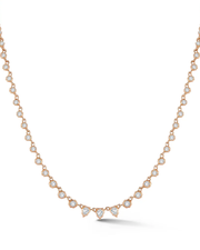 1.12 CT Pear Tennis Necklace in 925 Sterling Silver