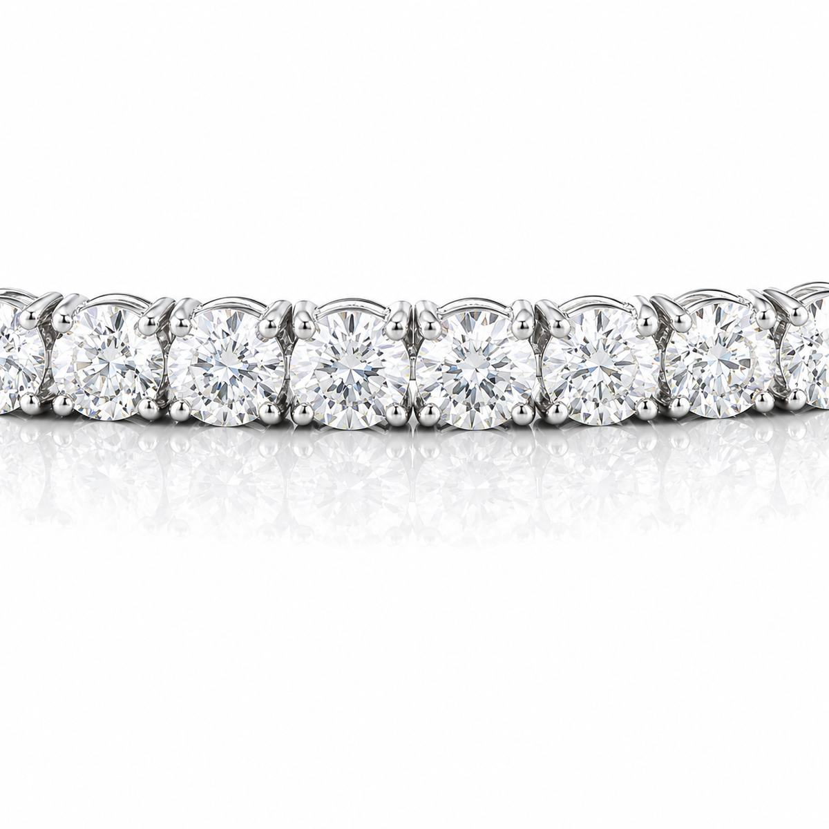 7 CT Round Cut Prong Tennis Bracelet in 925 Sterling Silver