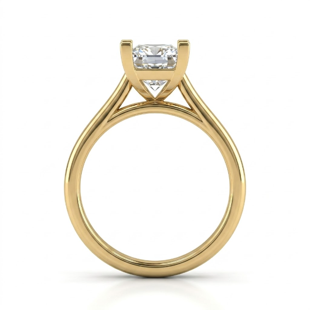 1.5 CT Princess Cut 925 Sterling Silver Ring