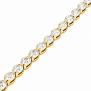 7 CT Oval Cut Bezel Tennis Bracelet in 925 Sterling Silver