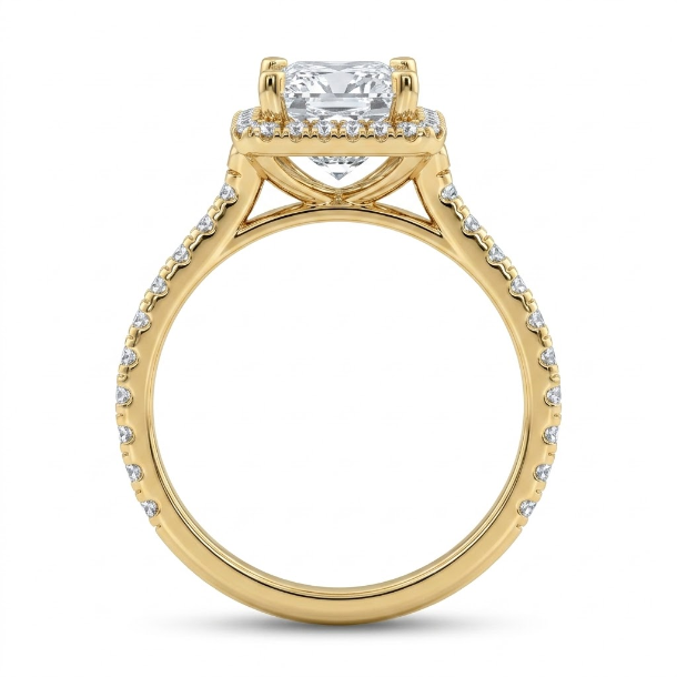 2.57 CT Princess Cut Multi-Shape 925 Sterling Silver Ring