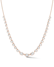 1.12 CT Marquise & Round Pendant Necklace in 925 Sterling Silver