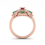 0.47 CT Round Brilliant Multi-Shape 925 Sterling Silver Ring