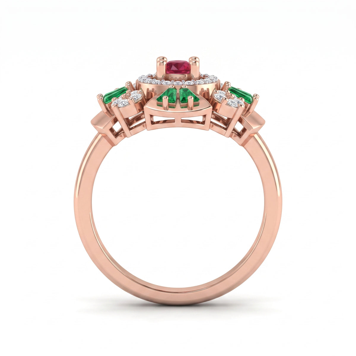 0.47 CT Round Brilliant Multi-Shape 925 Sterling Silver Ring