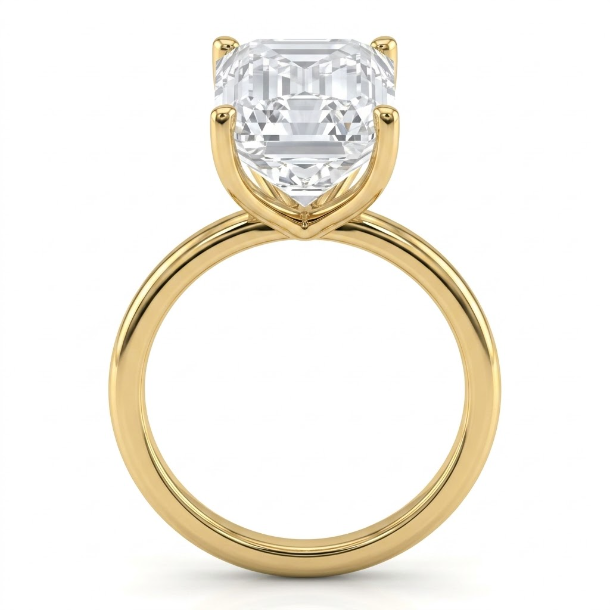 5 CT Emerald Cut 925 Sterling Silver Ring