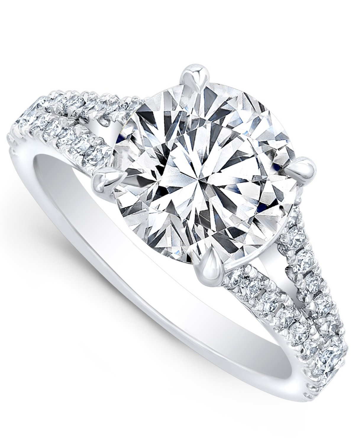 2.2 CT Round Brilliant 925 Sterling Silver Ring