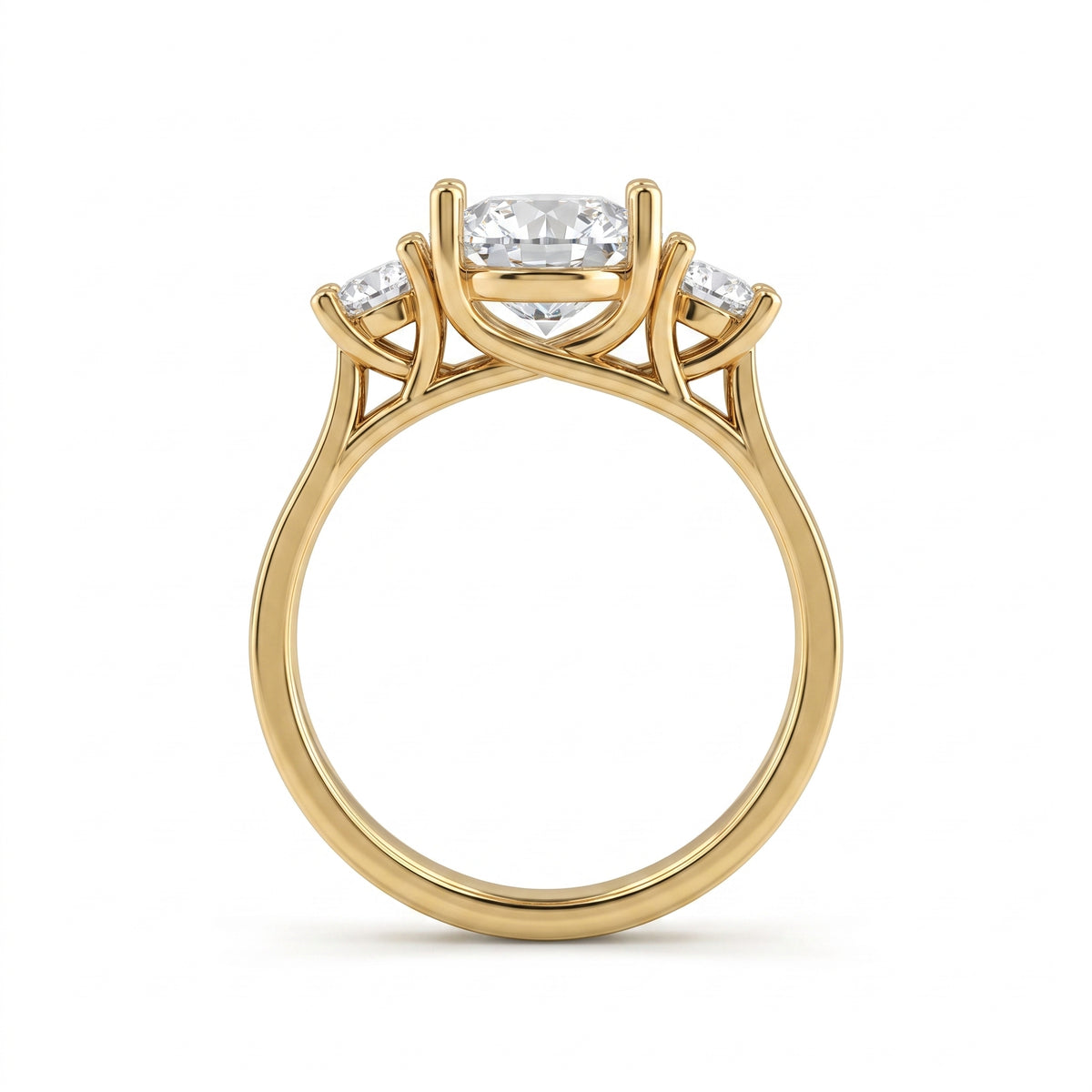 3 CT Round Brilliant 925 Sterling Silver Ring