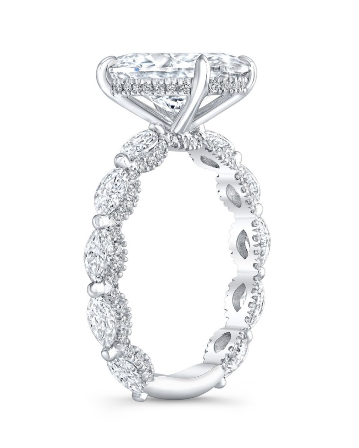 2.3 CT Oval Multi-Shape 925 Sterling Silver Ring