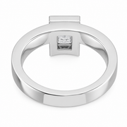 1 CT Princess Cut 925 Sterling Silver Ring