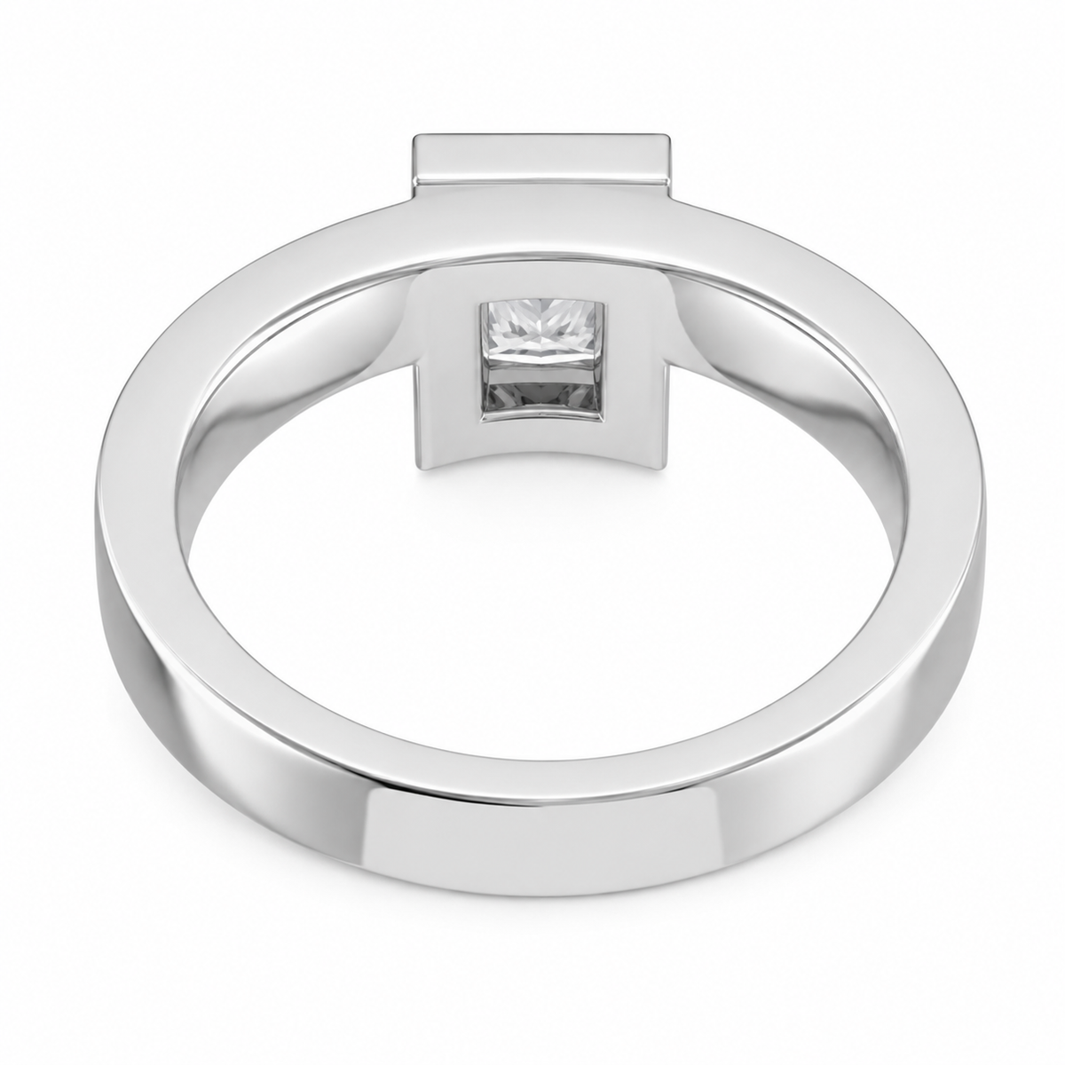 1 CT Princess Cut 925 Sterling Silver Ring