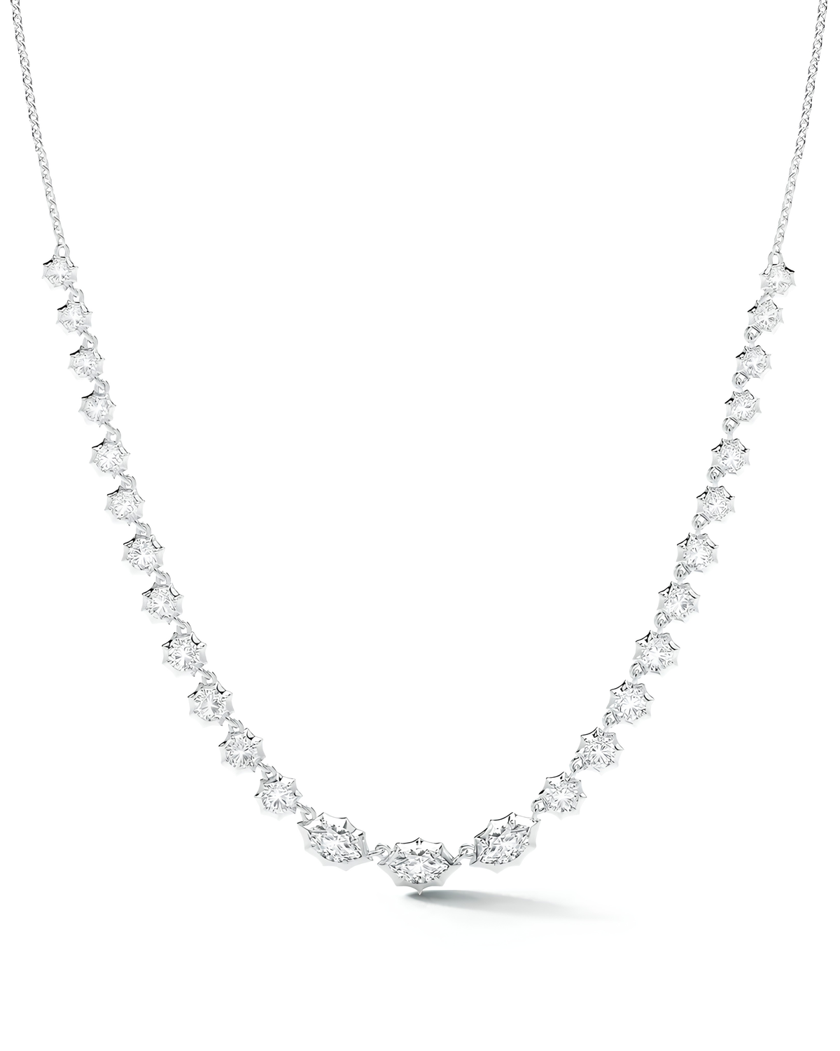 1.12 CT Marquise & Round Pendant Necklace in 925 Sterling Silver