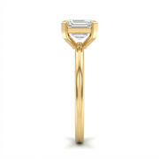 2 CT Emerald Cut 925 Sterling Silver Ring