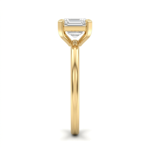 2 CT Emerald Cut 925 Sterling Silver Ring